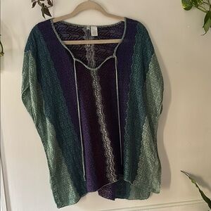 Absolutely Purple Asymmetrical Dolman Sleeve Top